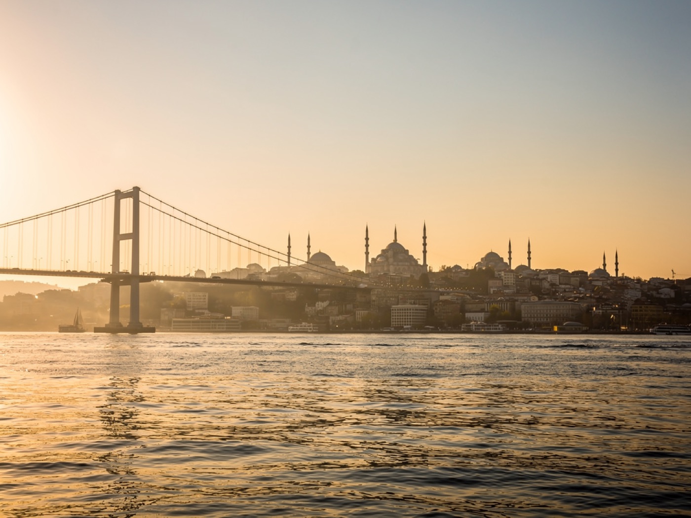 Istanbul skyline over the Bosphorus